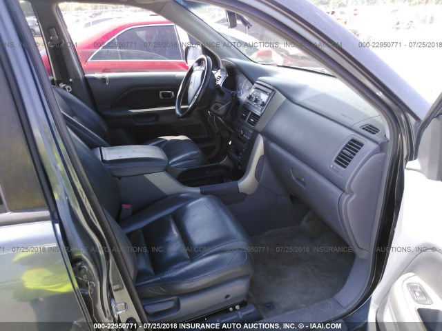 5FNYF28696B037547 - 2006 HONDA PILOT EX BLUE photo 5