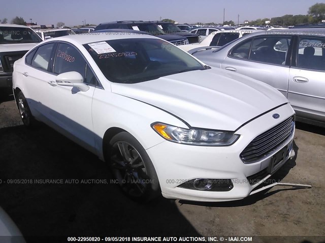 3FA6P0D98ER131236 - 2014 FORD FUSION TITANIUM WHITE photo 1