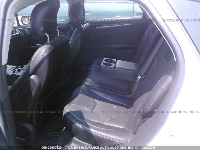 3FA6P0D98ER131236 - 2014 FORD FUSION TITANIUM WHITE photo 8