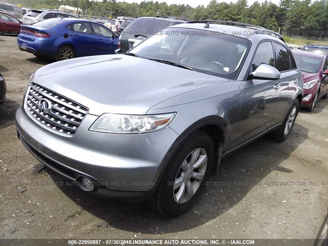 JNRAS08W25X218169 - 2005 INFINITI FX35 GRAY photo 2