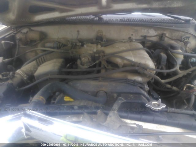 5TEHN72N71Z868052 - 2001 TOYOTA TACOMA DOUBLE CAB ოქროსფერი ფოტო 10