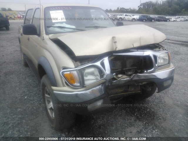 5TEHN72N71Z868052 - 2001 TOYOTA TACOMA DOUBLE CAB ოქროსფერი ფოტო 6
