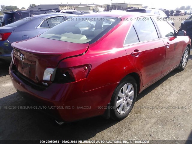 JTNBB46K273016336 - 2007 TOYOTA CAMRY NEW GENERAT HYBRID RED photo 4