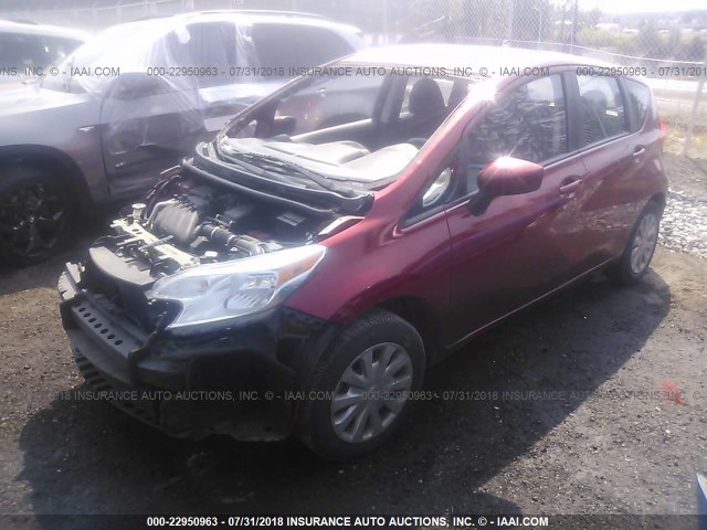 3N1CE2CP3GL354498 - 2016 NISSAN VERSA NOTE S/S PLUS/SV/SL/SR RED photo 2