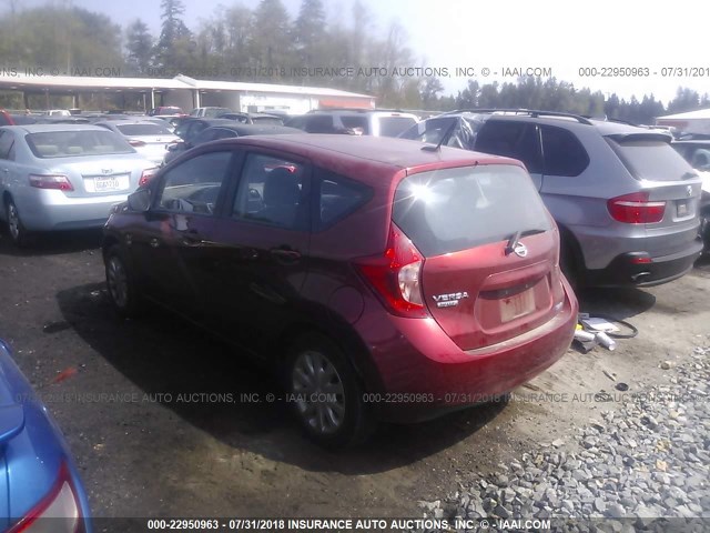 3N1CE2CP3GL354498 - 2016 NISSAN VERSA NOTE S/S PLUS/SV/SL/SR RED photo 3