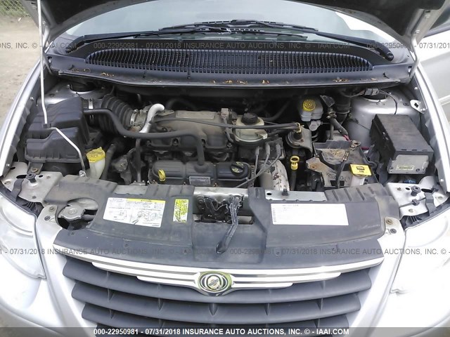 2A4GP54L67R156498 - 2007 CHRYSLER TOWN & COUNTRY TOURING SILVER photo 10