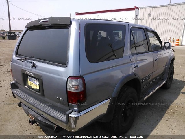 JT3HN86R7T0016424 - 1996 TOYOTA 4RUNNER SR5 Light Blue photo 4