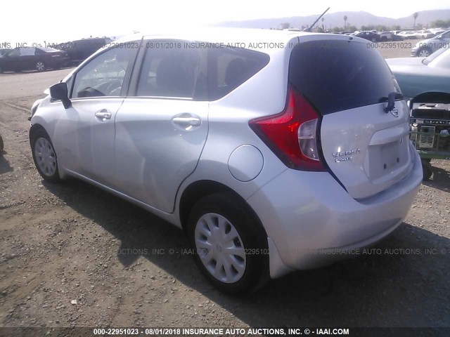 3N1CE2CPXFL372625 - 2015 NISSAN VERSA NOTE S/S PLUS/SV/SL/SR SILVER photo 3