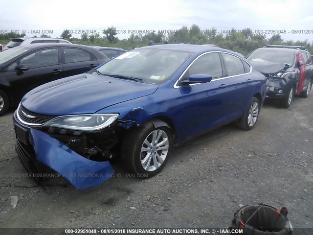 1C3CCCABXGN164637 - 2016 CHRYSLER 200 LIMITED BLUE photo 2