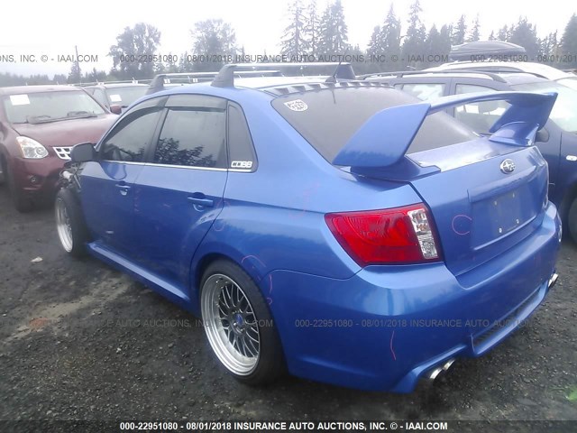 JF1GV7E66CG024830 - 2012 SUBARU IMPREZA WRX BLUE photo 3