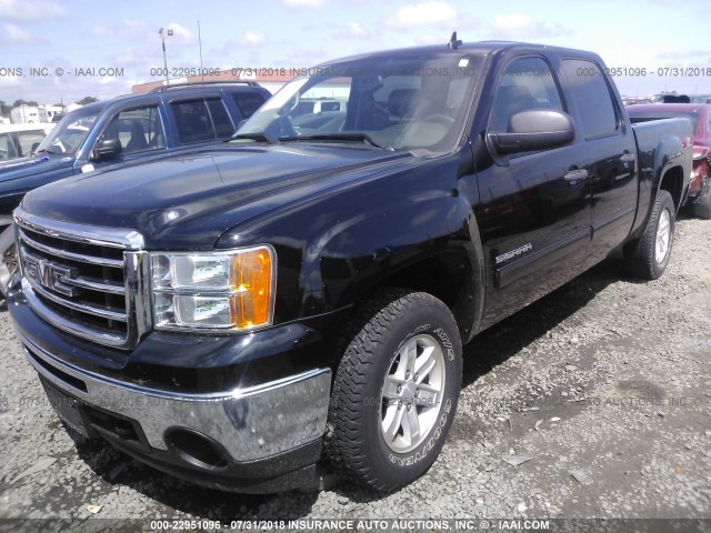 3GTP2VE75CG184878 - 2012 GMC SIERRA K1500 SLE BLACK photo 2