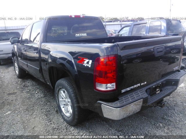 3GTP2VE75CG184878 - 2012 GMC SIERRA K1500 SLE BLACK photo 3