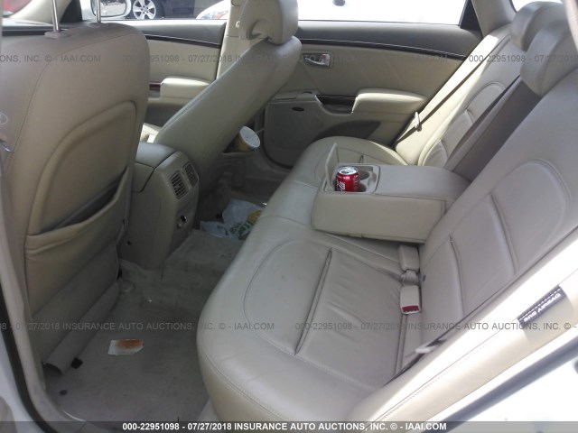 KMHFC46FX7A144854 - 2007 HYUNDAI AZERA SE/LIMITED WHITE photo 8