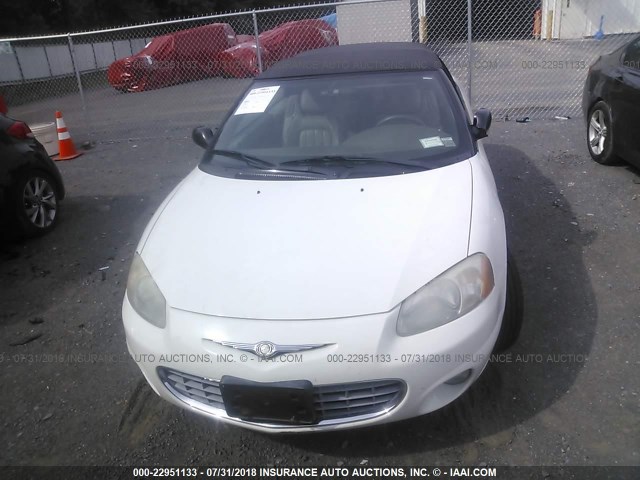 1C3EL55R92N323944 - 2002 CHRYSLER SEBRING LXI WHITE photo 6