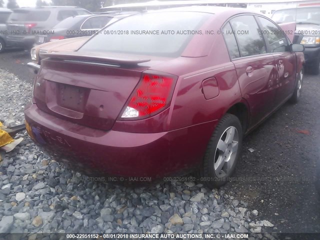 1G8AL55F66Z178144 - 2006 SATURN ION LEVEL 3 MAROON photo 4