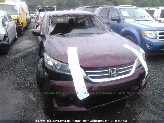 1HGCR2F5XDA054005 - 2013 HONDA ACCORD SPORT BURGUNDY photo 6