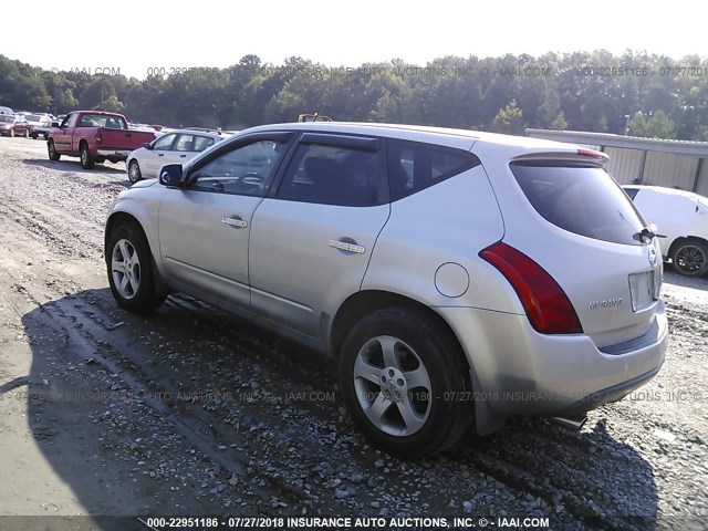 JN8AZ08T53W117068 - 2003 NISSAN MURANO SL/SE SILVER photo 3