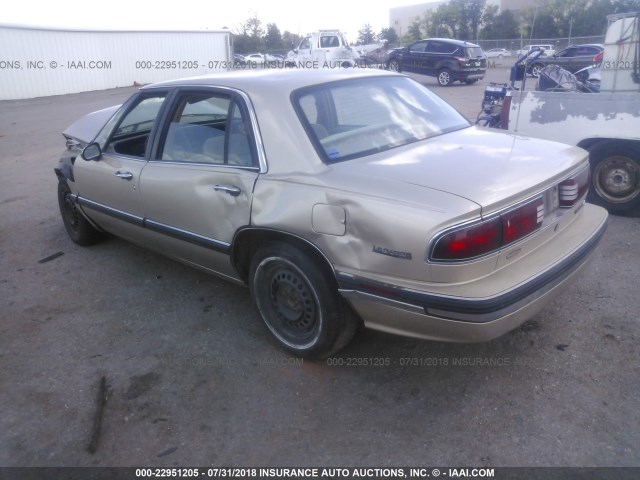 1G4HP53L8PH439245 - 1993 BUICK LESABRE CUSTOM/90TH ANNIVERSARY GOLD photo 3