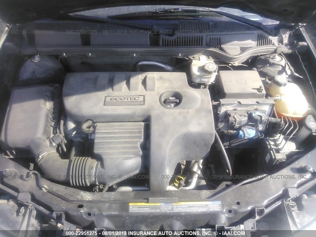 1G8AW12F55Z102949 - 2005 SATURN ION LEVEL 3 BLACK photo 10