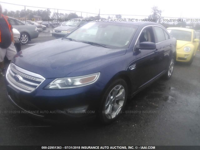 1FAHP2KT0BG148344 - 2011 FORD TAURUS SHO BLUE photo 2