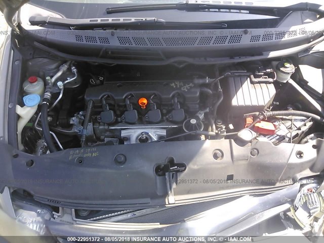 2HGFG12998H508712 - 2008 HONDA CIVIC EXL GRAY photo 10