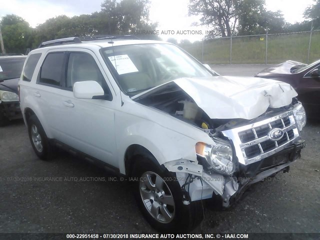 1FMCU0EG7CKA51779 - 2012 FORD ESCAPE LIMITED WHITE photo 1