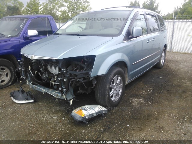 2A4RR5D14AR188259 - 2010 CHRYSLER TOWN & COUNTRY TOURING Light Blue photo 2