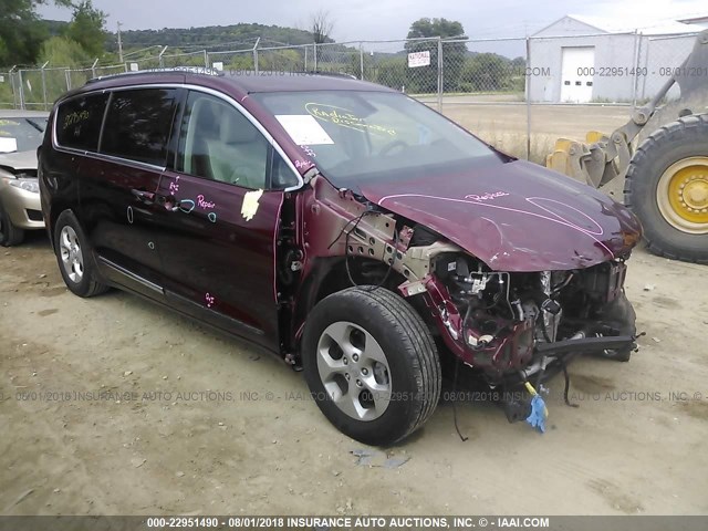 2C4RC1EG9HR664227 - 2017 CHRYSLER PACIFICA TOURING L PLUS RED photo 1