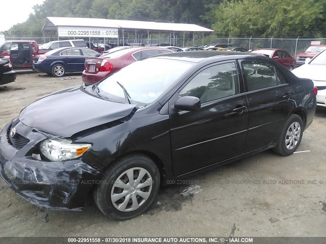 JTDBL40E69J005097 - 2009 TOYOTA COROLLA LE/XLE BLACK photo 2