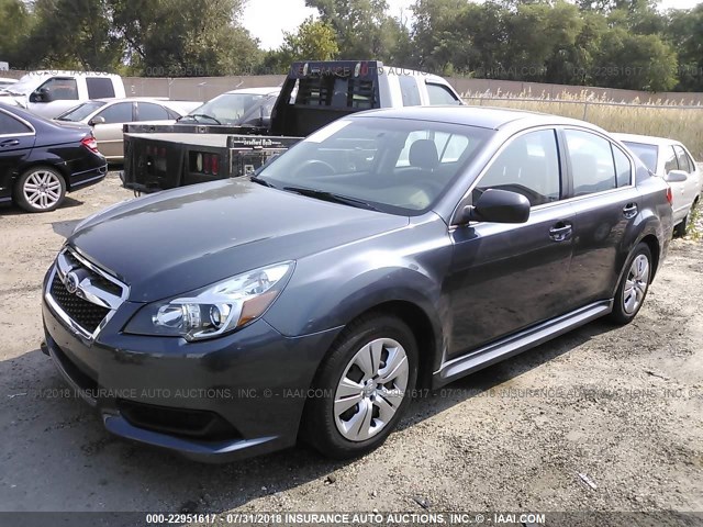 4S3BMCA69E3022781 - 2014 SUBARU LEGACY 2.5I GRAY photo 2