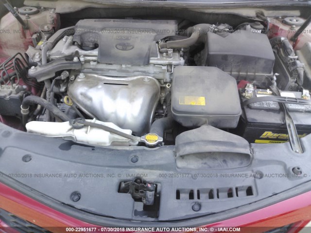 4T1BF1FK0DU705395 - 2013 TOYOTA CAMRY L/SE/LE/XLE 红色 照片 10