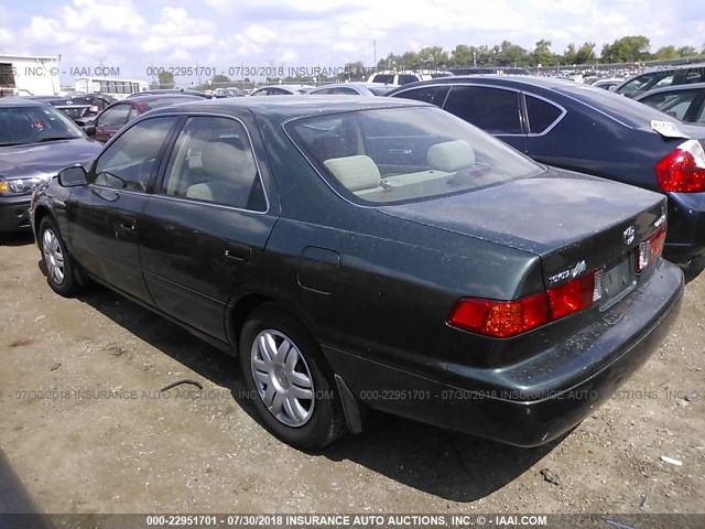 4T1BG22K21U097612 - 2001 TOYOTA CAMRY CE/LE/XLE 绿色 照片 3