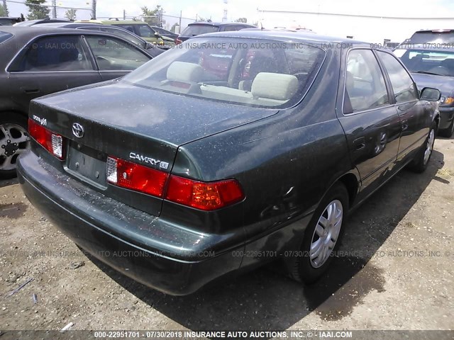 4T1BG22K21U097612 - 2001 TOYOTA CAMRY CE/LE/XLE 绿色 照片 4