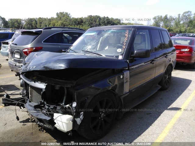 SALMF13478A296685 - 2008 LAND ROVER RANGE ROVER SUPERCHARGED BLACK photo 2