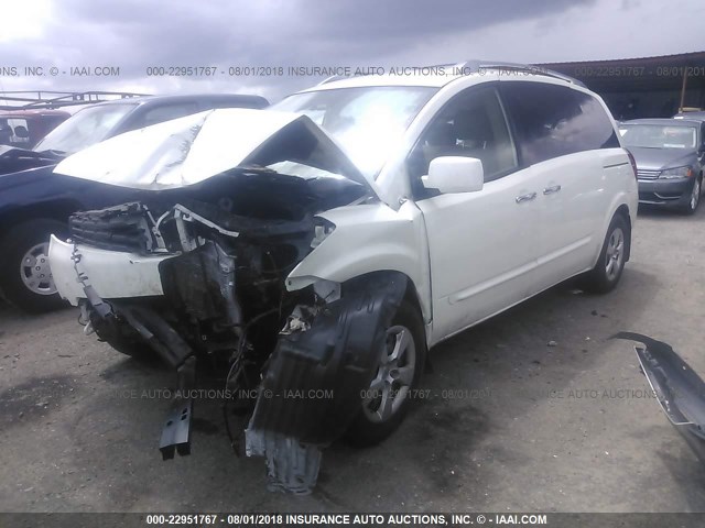 5N1BV28UX7N108017 - 2007 NISSAN QUEST S/SE/SL WHITE photo 2