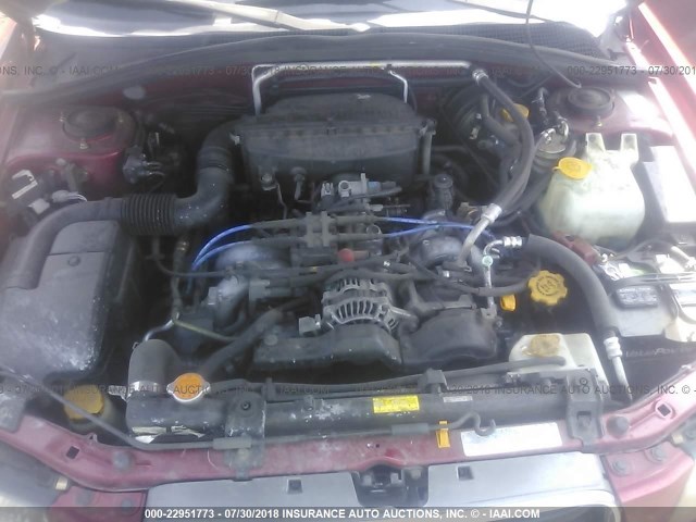 JF1SG65624H767544 - 2004 SUBARU FORESTER 2.5XS Marron photo 10