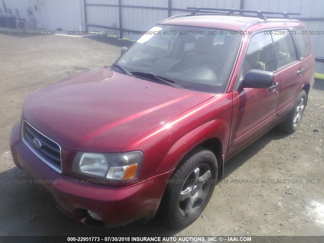 JF1SG65624H767544 - 2004 SUBARU FORESTER 2.5XS MAROON photo 2