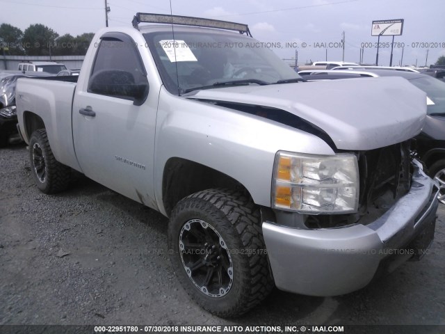 1GCPKPEAXAZ215840 - 2010 CHEVROLET SILVERADO K1500 SILVER photo 1