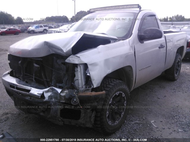 1GCPKPEAXAZ215840 - 2010 CHEVROLET SILVERADO K1500 SILVER photo 2