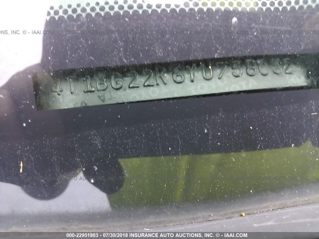 4T1BG22K6YU758052 - 2000 TOYOTA CAMRY CE/LE/XLE 黑色 照片 9