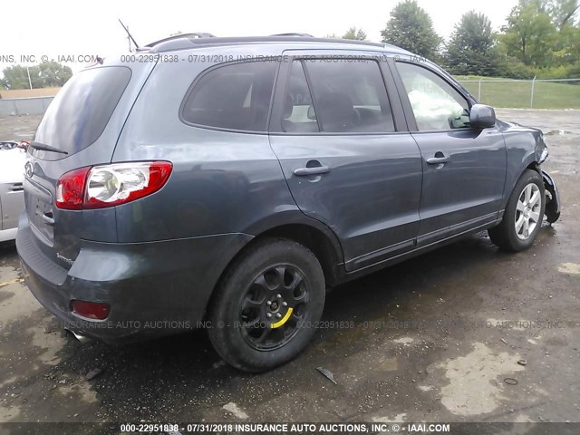 5NMSH73E07H070528 - 2007 HYUNDAI SANTA FE SE/LIMITED BLUE photo 4