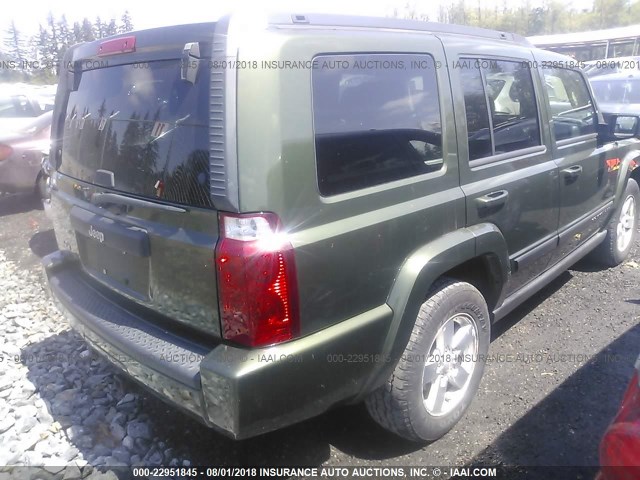 1J8HG48K87C611987 - 2007 JEEP COMMANDER GREEN photo 4