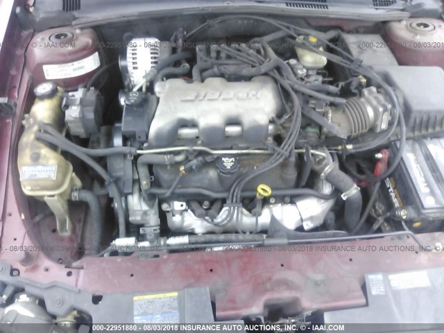 1G1NE52J92M653330 - 2002 CHEVROLET MALIBU LS MAROON photo 10