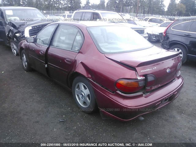 1G1NE52J92M653330 - 2002 CHEVROLET MALIBU LS MAROON photo 3