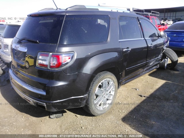 1GKKRTKD6EJ326956 - 2014 GMC ACADIA DENALI GRAY photo 4