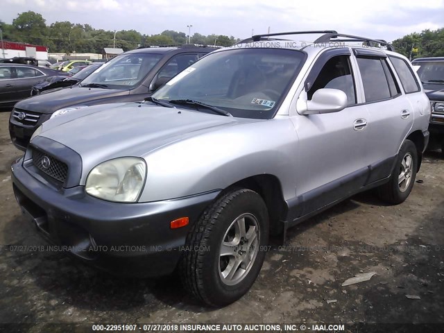 KM8SC13D53U391238 - 2003 HYUNDAI SANTA FE GLS/LX SILVER photo 2