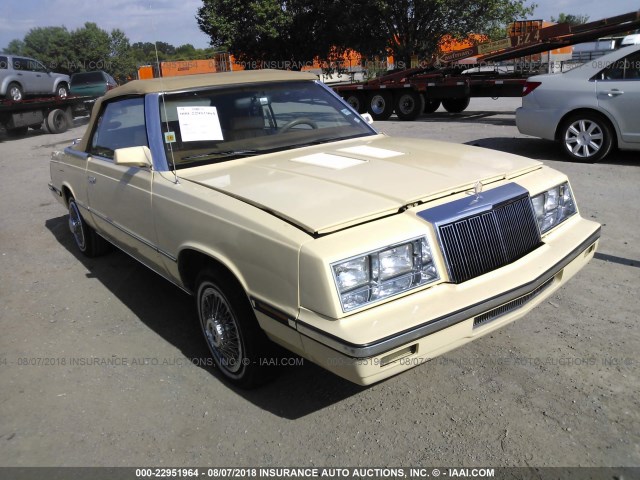 1C3BC55E0FG282873 - 1985 CHRYSLER LEBARON CREAM photo 1