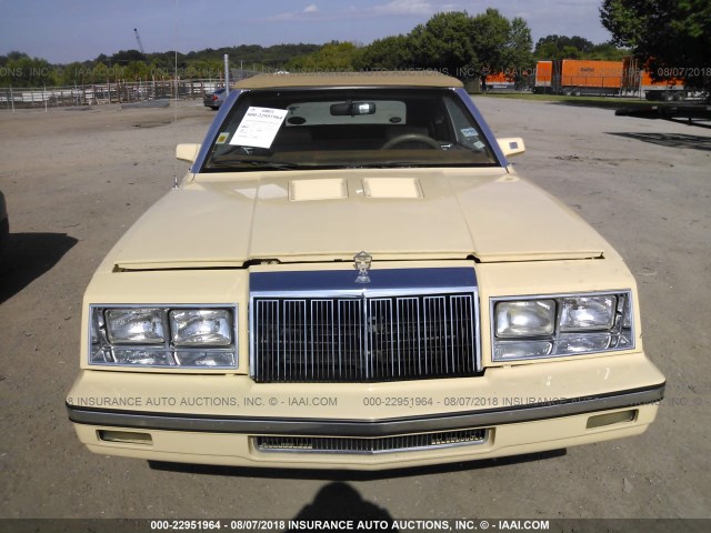 1C3BC55E0FG282873 - 1985 CHRYSLER LEBARON CREAM photo 6