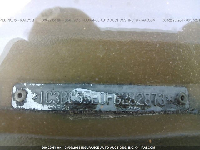 1C3BC55E0FG282873 - 1985 CHRYSLER LEBARON CREAM photo 9