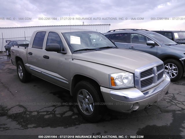 1D3HW58J85S292334 - 2005 DODGE DAKOTA QUAD LARAMIE TAN photo 1